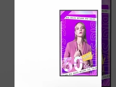 پنجره مغازه آویزان بسیار نازک